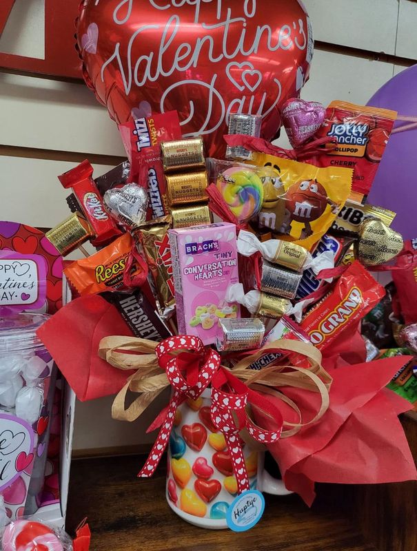 Valentines Mug Candy Bouquet