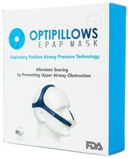 OptiPillows Nasal Pillow Mask Kit Expiratory Positive Airway Resistance (EPAP) for Snoring / Mild Apnea