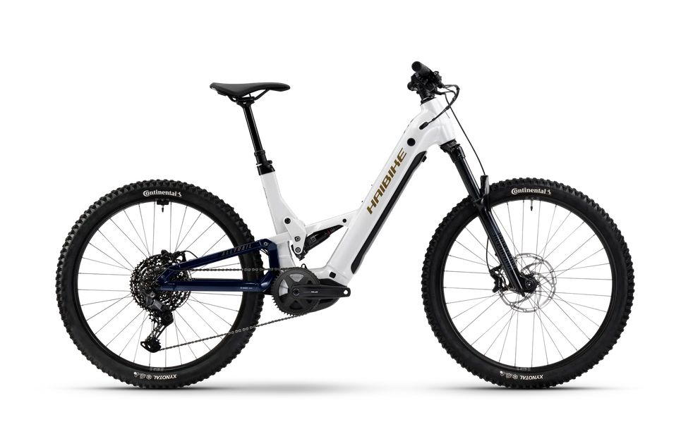 Haibike "ALLTRAIL 8 Low 27.5" - white/blue/gold glänzend