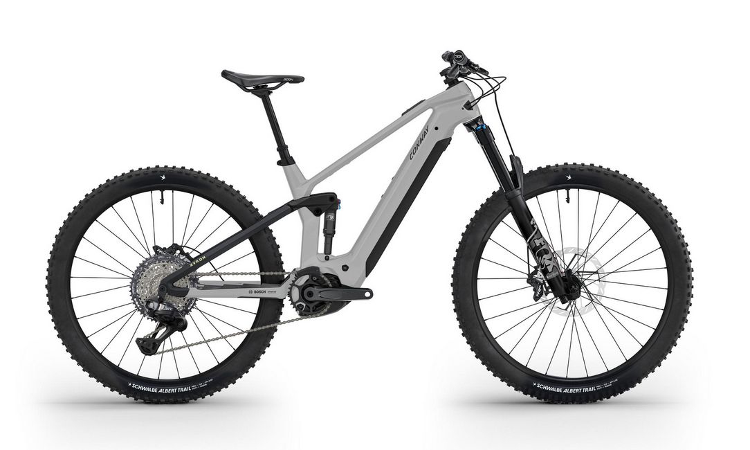 CONWAY Elektro-MTB Full-Suspension CONWAY Elektro-MTB Full-Suspension "Xyron ST 10.0" - light grey matt / black matt - VERFÜGBAR AB FEBRUAR