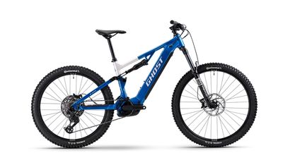 GHOST Elektro-MTB Full-Suspension GHOST Elektro-MTB Full-Suspension "E-ASX UNIVERSAL HIGH" - candy blue/coffee arctic dust - glossy