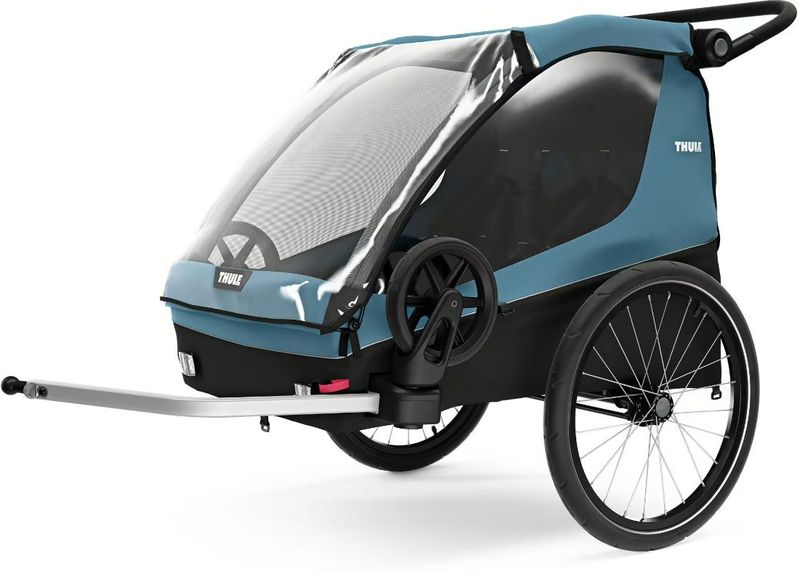 THULE Fahrradanhänger für 2 Kinder - Umbau zum Jogger/Buggy möglich THULE Fahrradanhänger für 2 Kinder - Umbau zum Jogger/Buggy möglich