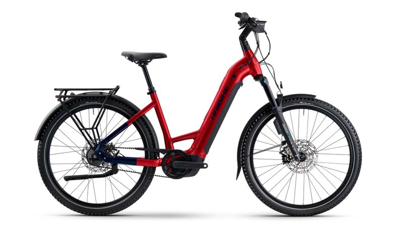 Haibike "TREKKING 9 ABS" - Low - dynamite red/blue glänzend