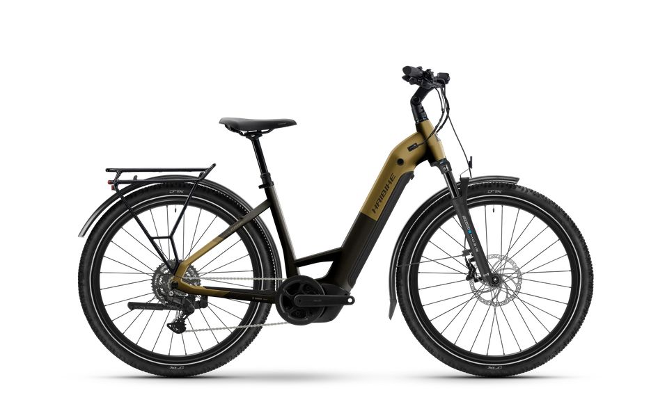 Haibike "TREKKING 7.5" Low - sparkling black/gold matt
