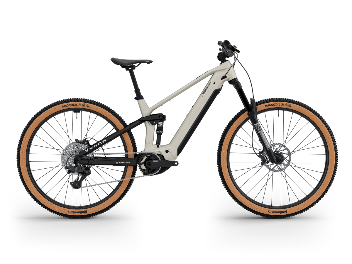 CONWAY Elektro-MTB Full-Suspension CONWAY Elektro-MTB Full-Suspension "Xyron ST 4.0" 2027 - offwhite matt / black matt