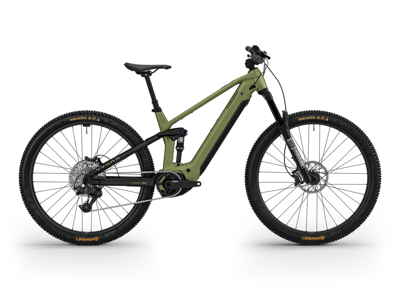 CONWAY Elektro-MTB Full-Suspension CONWAY Elektro-MTB Full-Suspension "Xyron ST 4.0" 2027 - olive matt / black matt