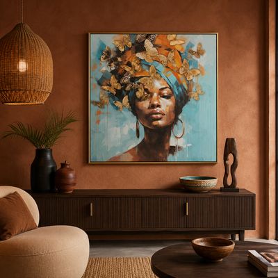 Schilderij Vlinder Acryl Multi