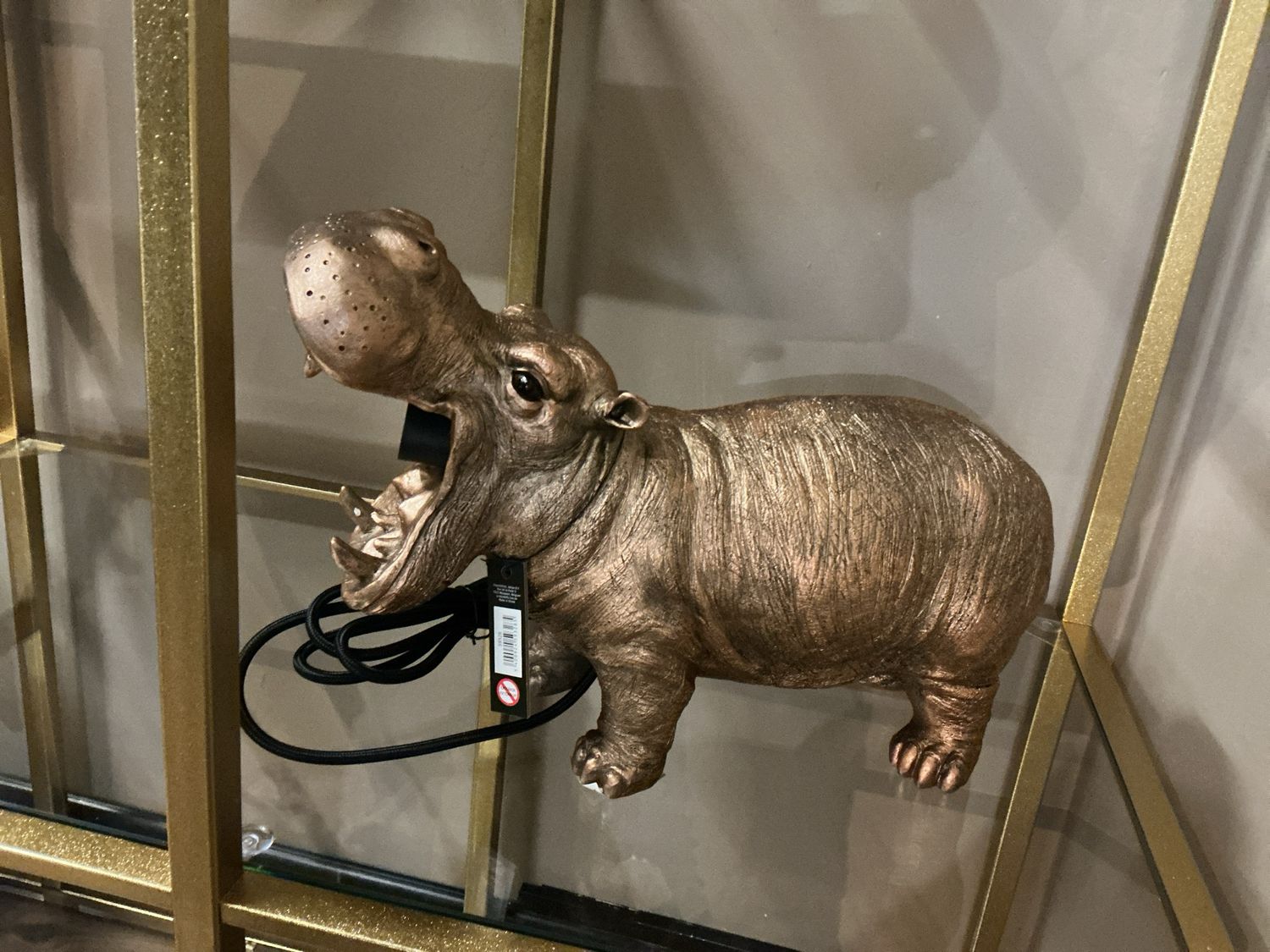 59328 Tafellamp hippo koper
