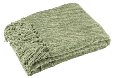 Deken Chenille Mosgroen