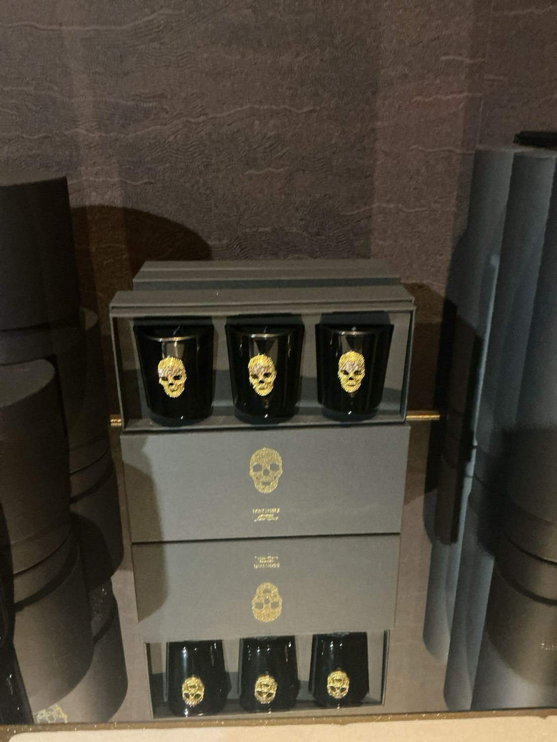499969 Skull geurkaars set nuit noire