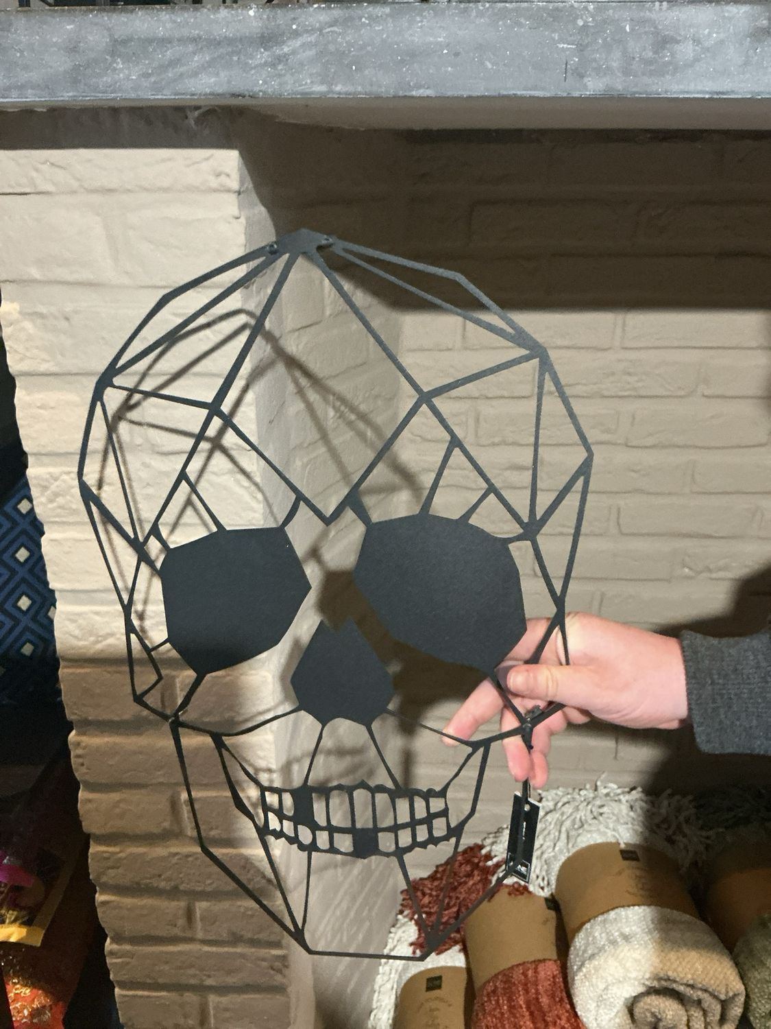 30004 Wanddecoratie Skull zwart
