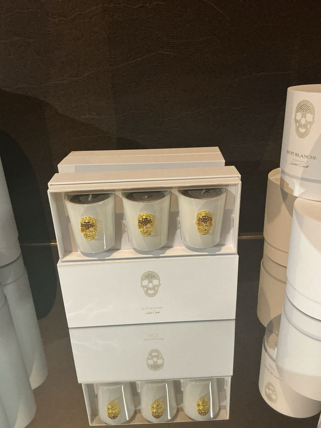 49965 Skull set geurkaars nuit blanc