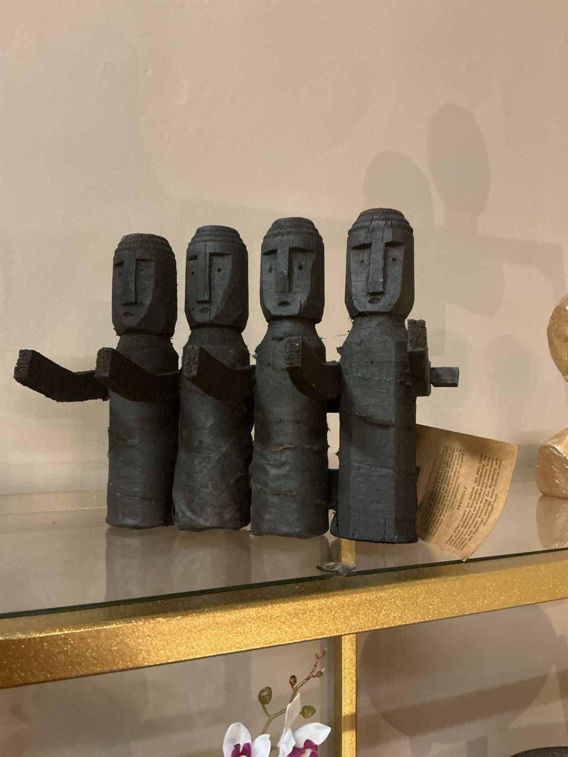 40869 Kapstok puppets zwart