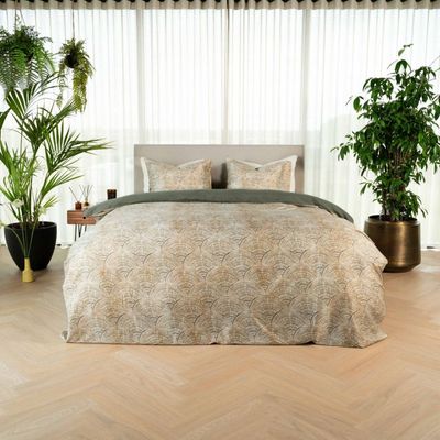 Kayori dekbedovertrek kome groen 140/200-220