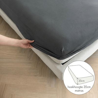 Kayori Fitted Sheet,  Saiko Anthracite