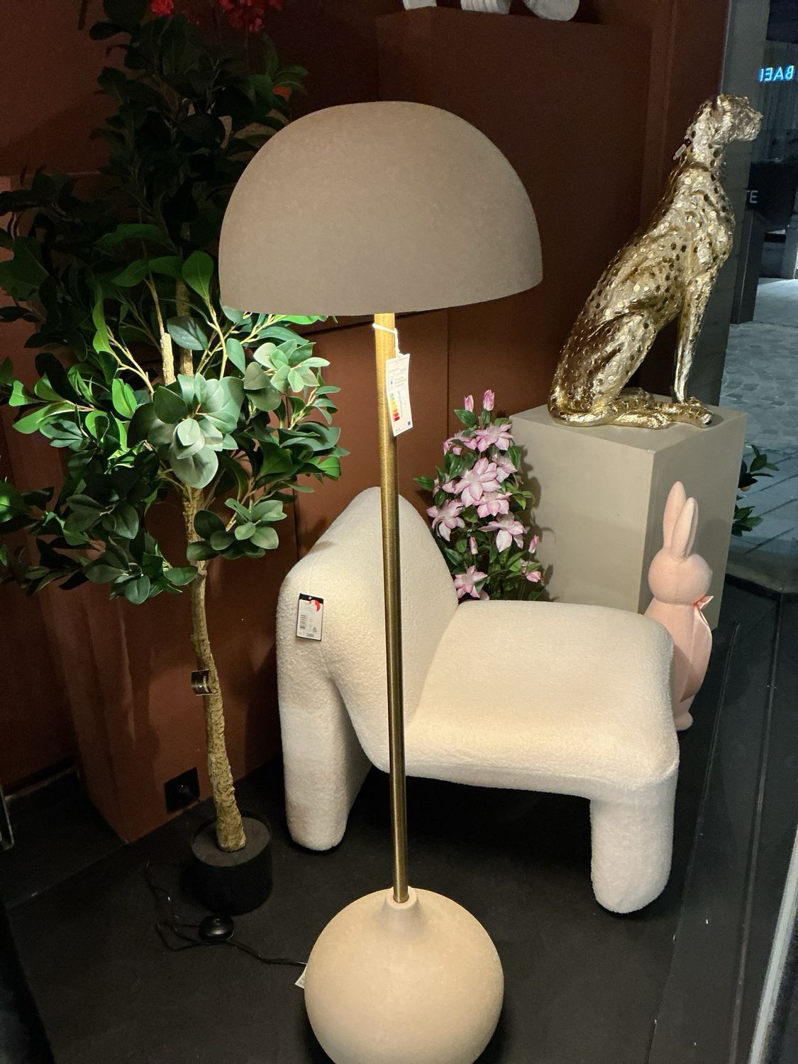 817107  staande lamp Evi L crème