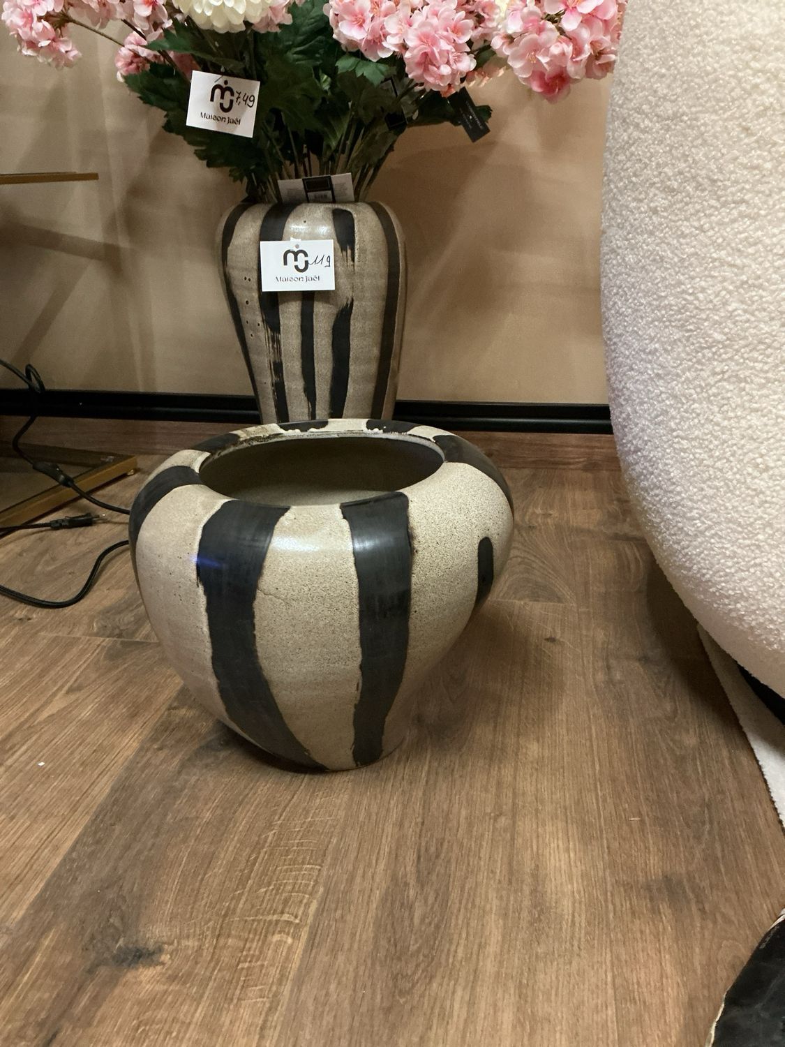 Vaas handmade stripes xxl