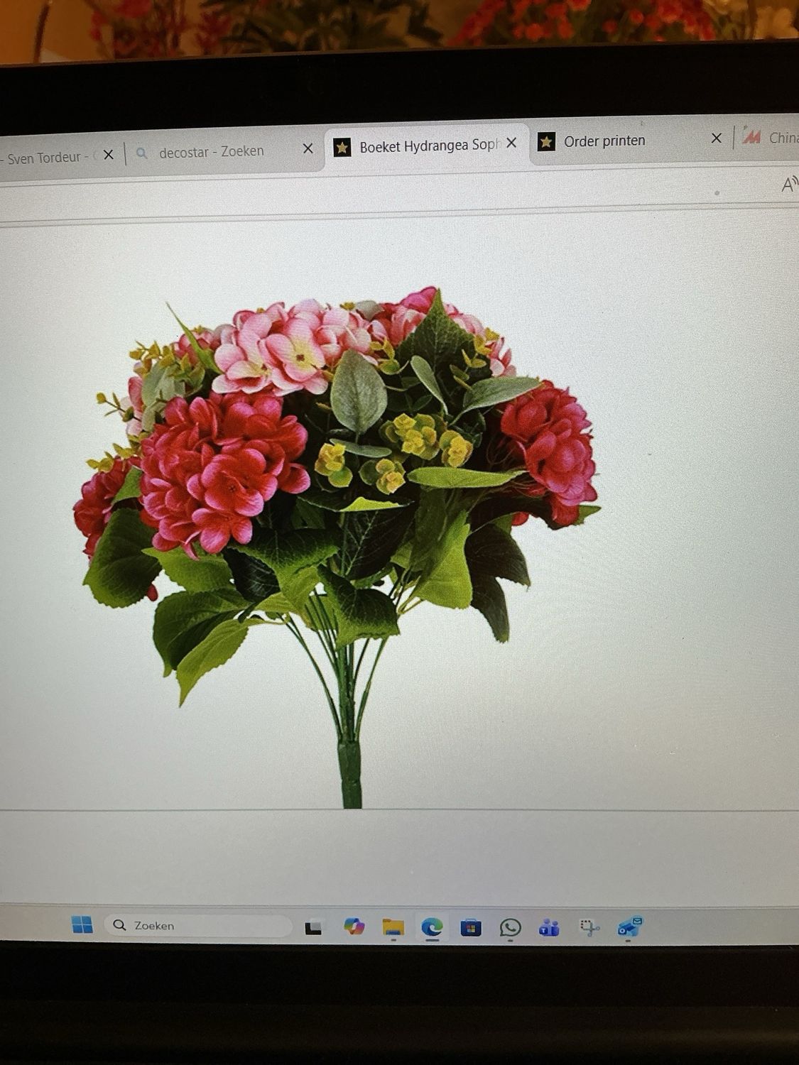 834189 boeket hydrangea sopho roze