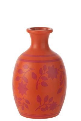 Vase décoratif – Orange à motif floral