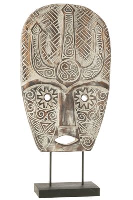 Houten Masker op Standaard