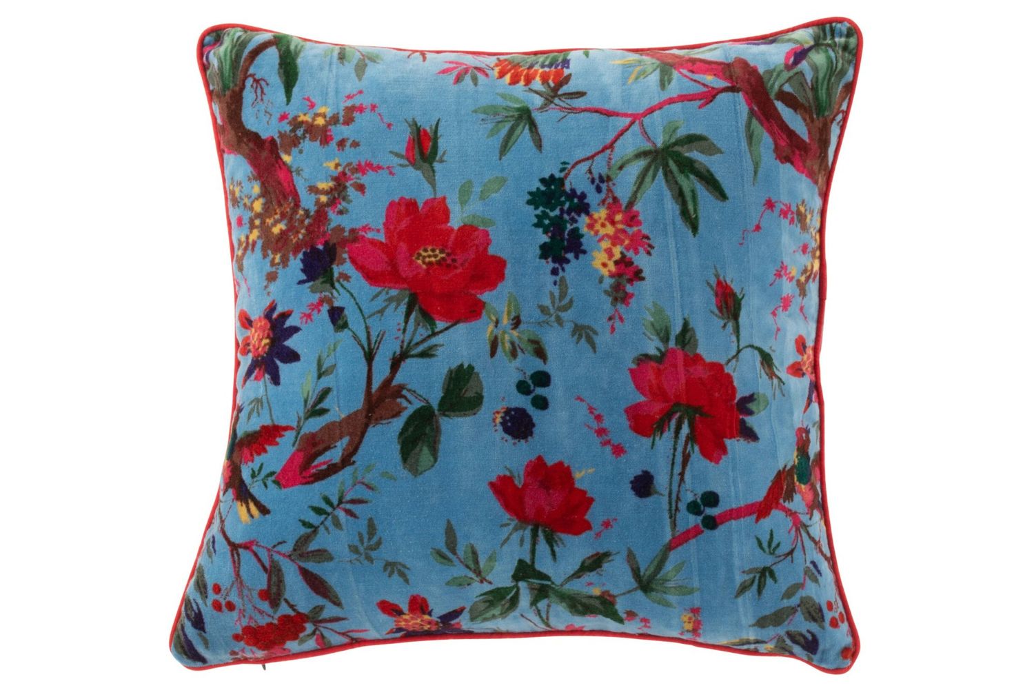 Kussen Bloemenprint Katoenfluweel