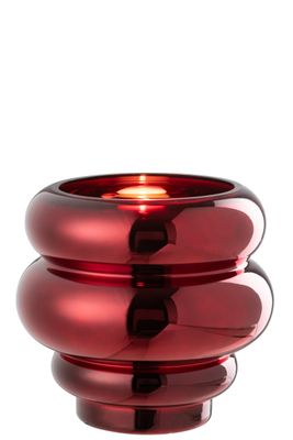 Vase en verre / Photophore – Rouge foncé Vase en verre / Photophore – Rouge foncé