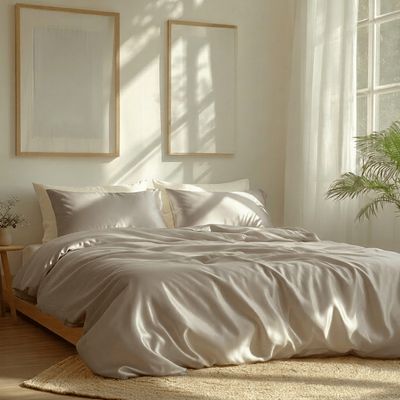 Kayori Housse de couette Shan TENCEL™ - Gris argenté