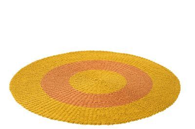 Vloerkleed Gestreept Raffia geel/oranje Vloerkleed Gestreept Raffia geel/oranje