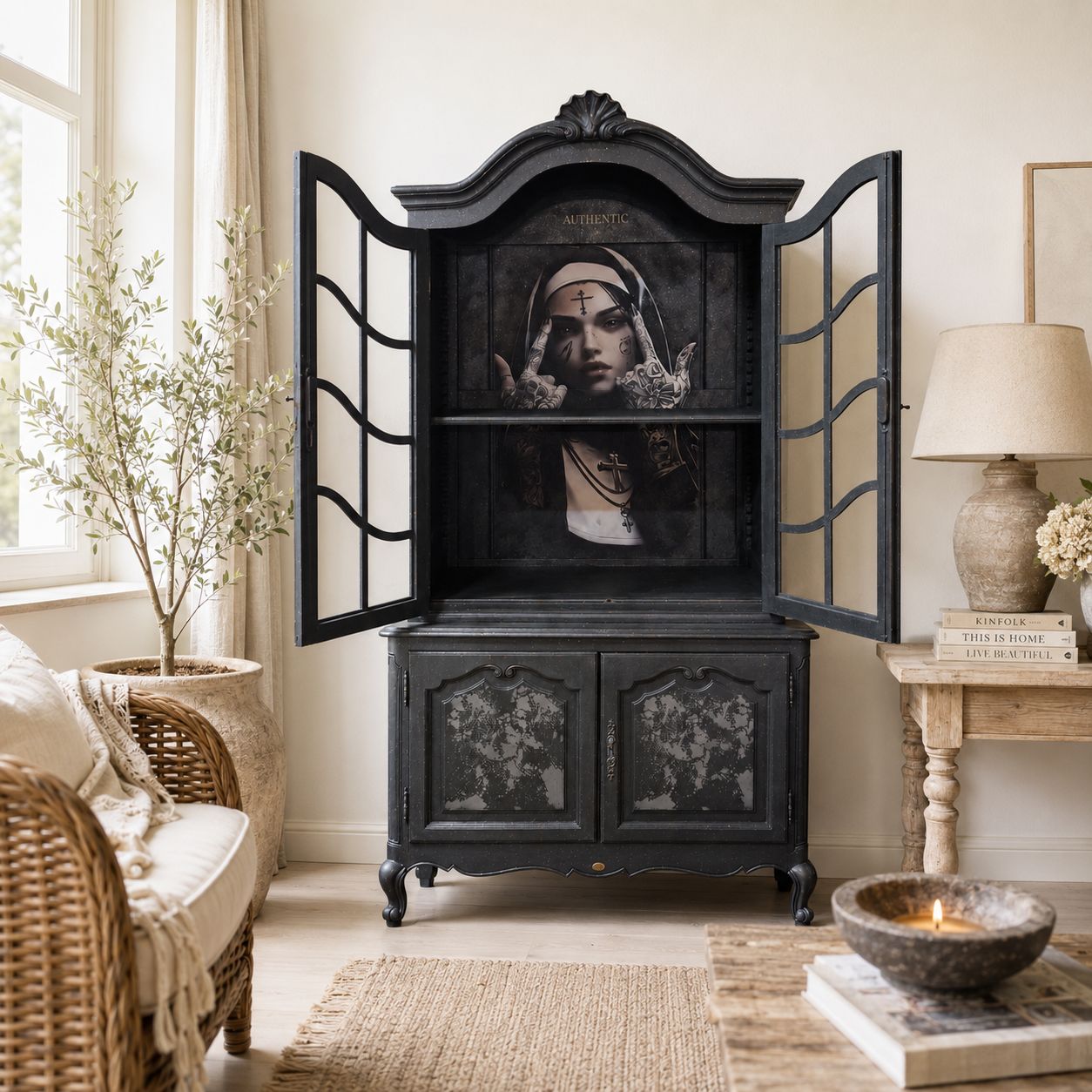 Restored display cabinet