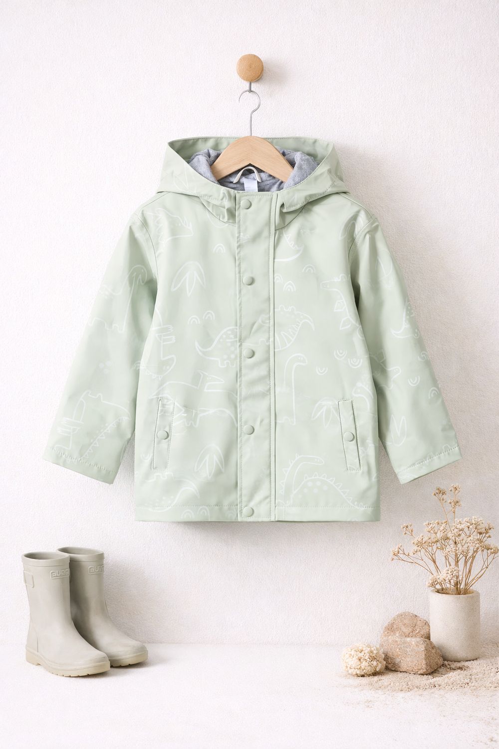 ​Coastling Kids Soft PU Rain Jacket – Light Green