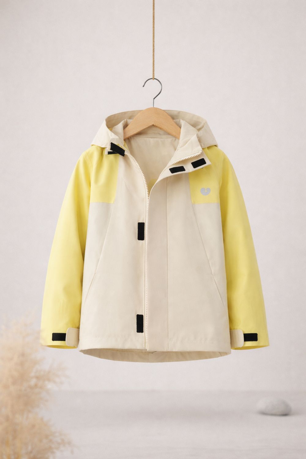Two-Tone Everyday Rain Jacket – Soft Yellow &amp; Sand