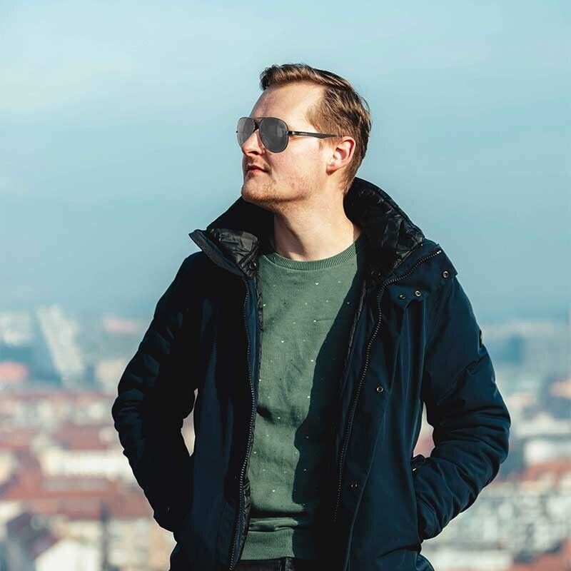 Airbus Piloten Sonnenbrille Kohlenstoff (dunkel)