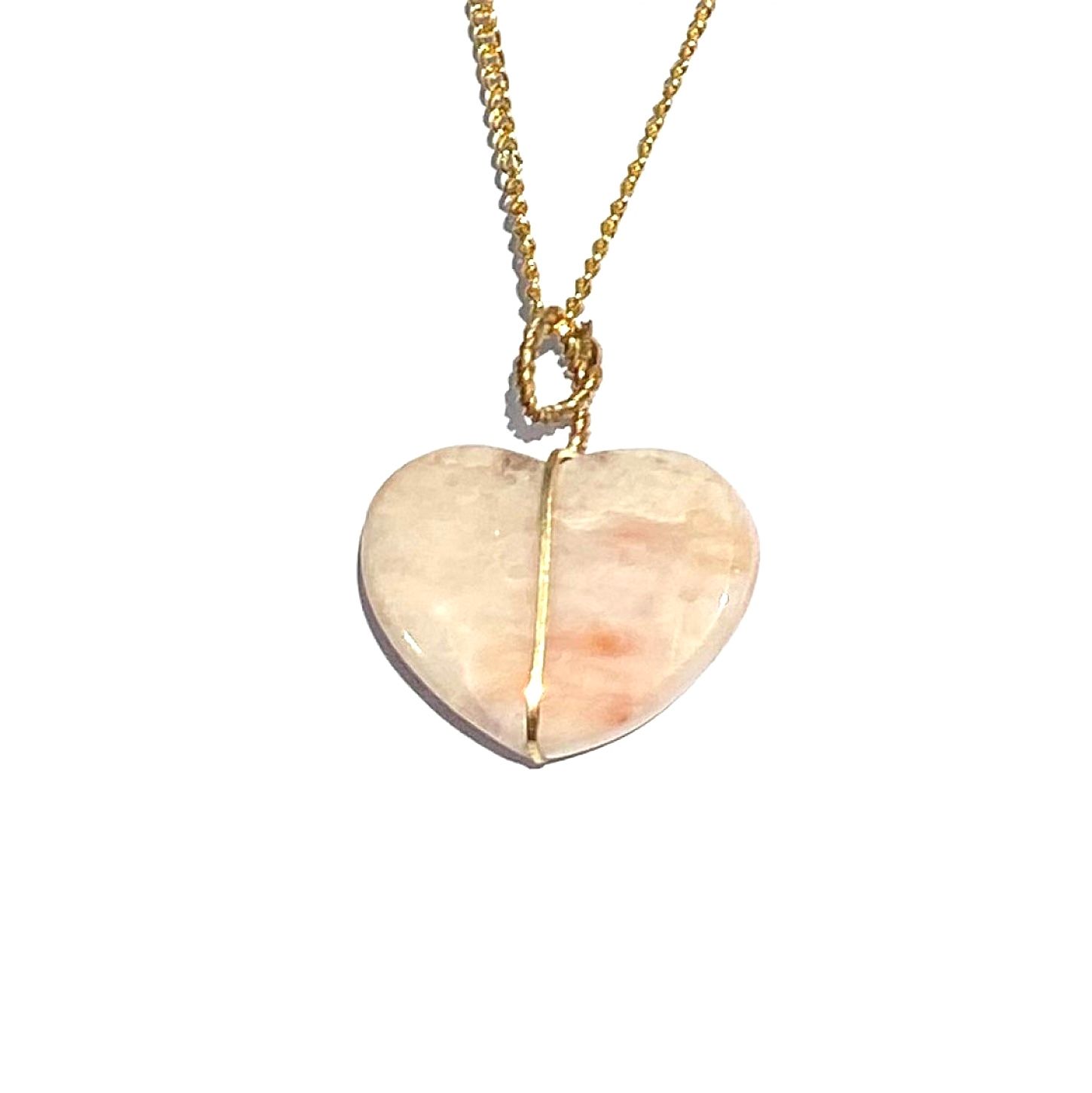 ​&quot;Intarsia No. 7&quot; Stone Heart Pendant