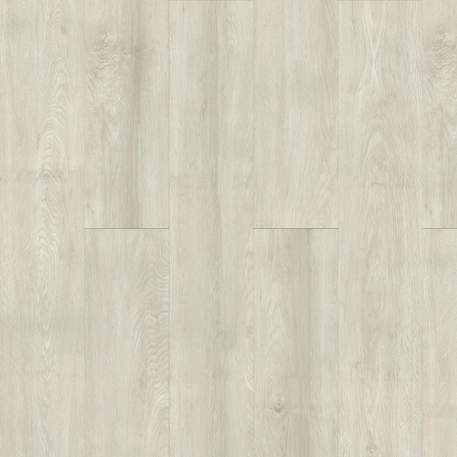 Klick-Vinyl in weißer Holzoptik. Foto einer verlegten Fläche. Targaryen