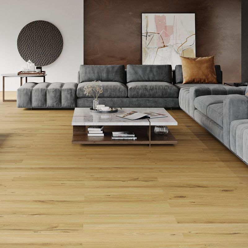 Klick-Vinyl Holzoptik Eiche Honig mit integrierter Dämmung - 1 Paket 1,80 m²