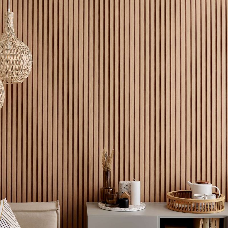 Akustikpaneel Wasserfest Natural Braun Vox Linerio M-Line - 1 Paket 0,32 m²