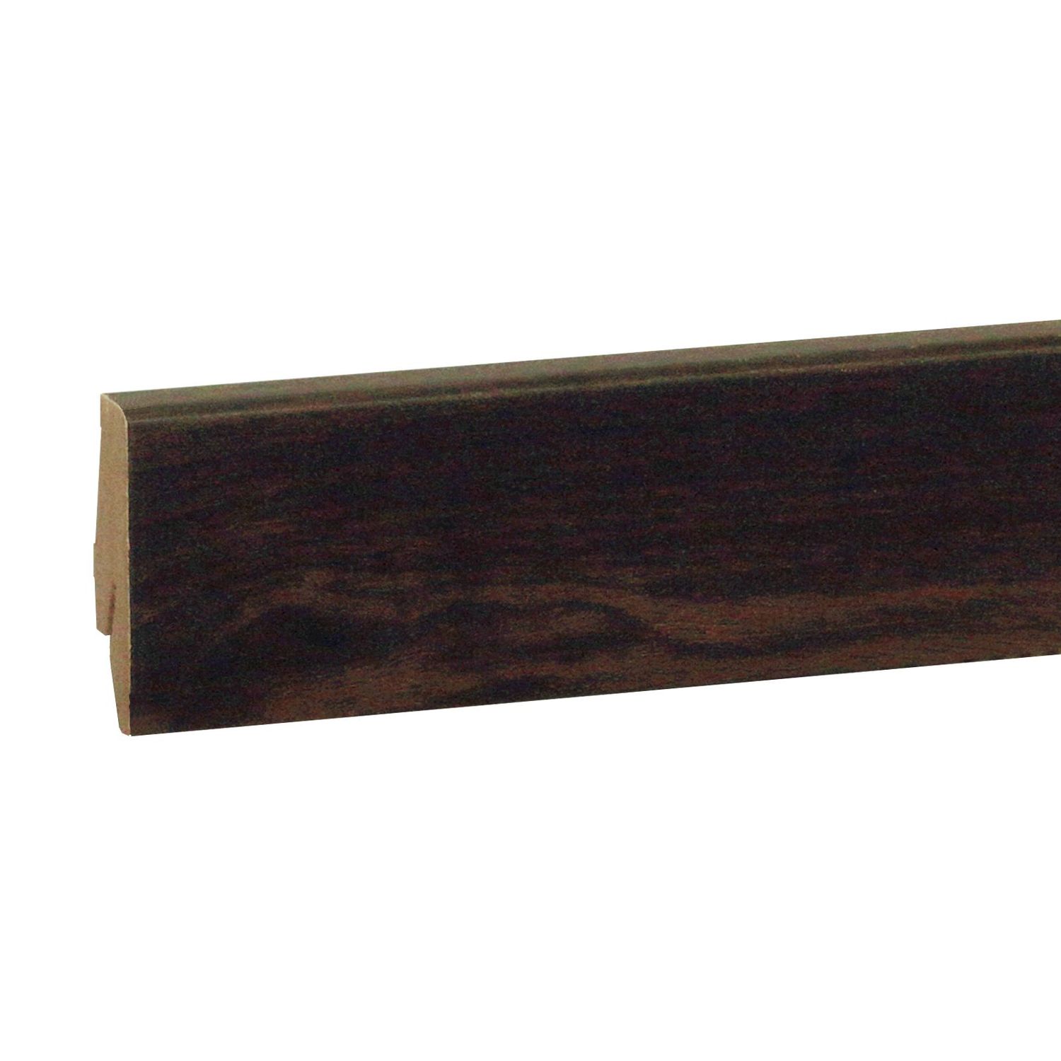 Sockelleiste in dunkelbrauner Eichenholzoptik