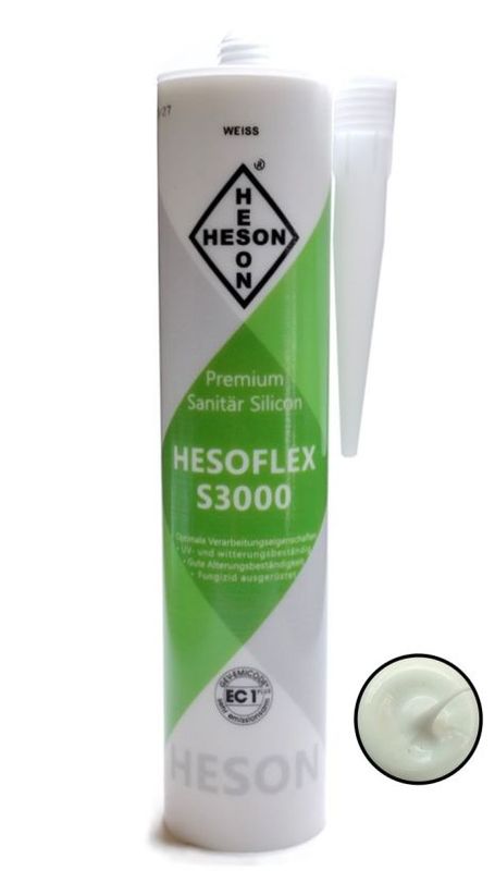 Kartusche Silikon in der Farbe Weiß