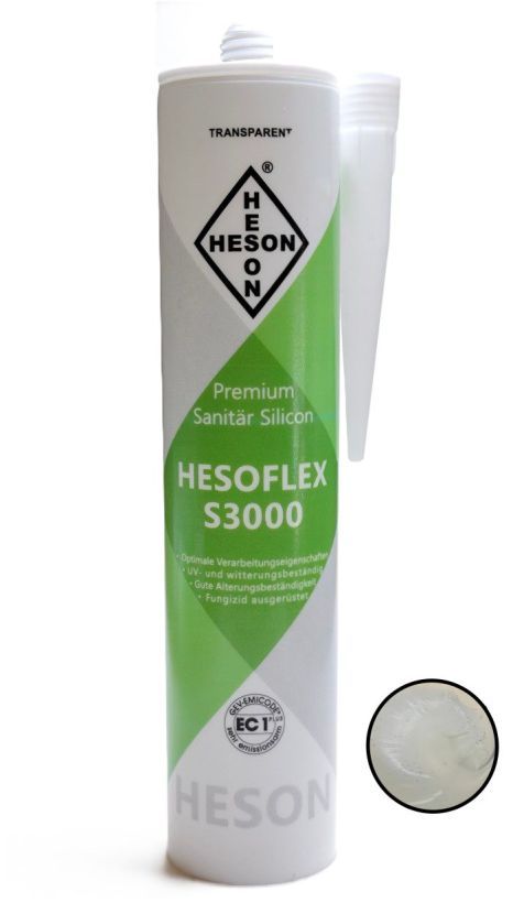 Transparentes Silikon in einer Kartusche