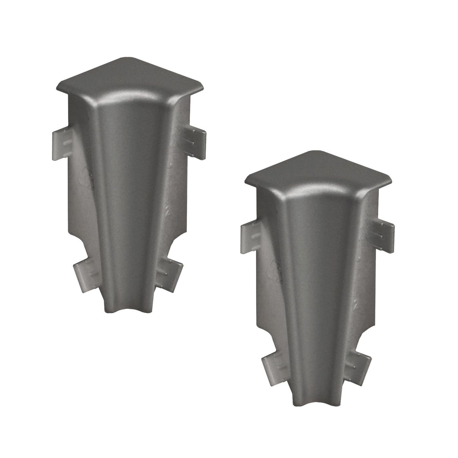 Innenecke in Edelstahlfarbe