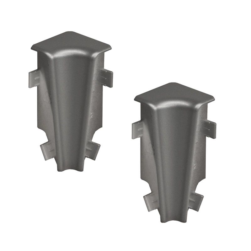 Innenecke in Edelstahlfarbe