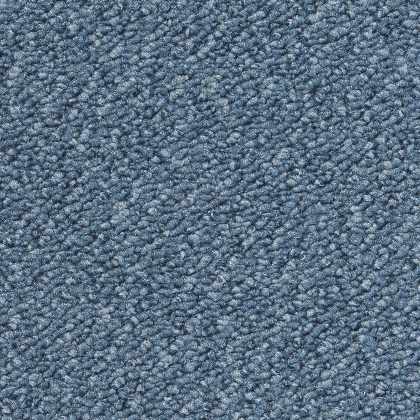 Nahaufnahme eines Teppichbodens in Blau