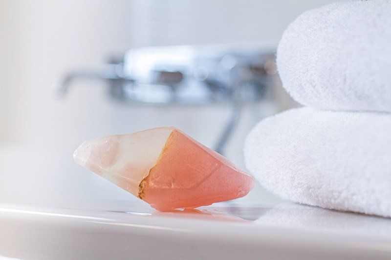 Kristal zeep rose quartz