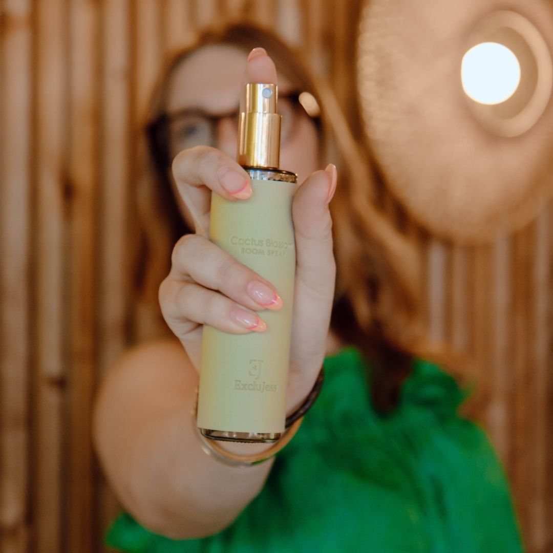 cactus en blossom green leather roomspray