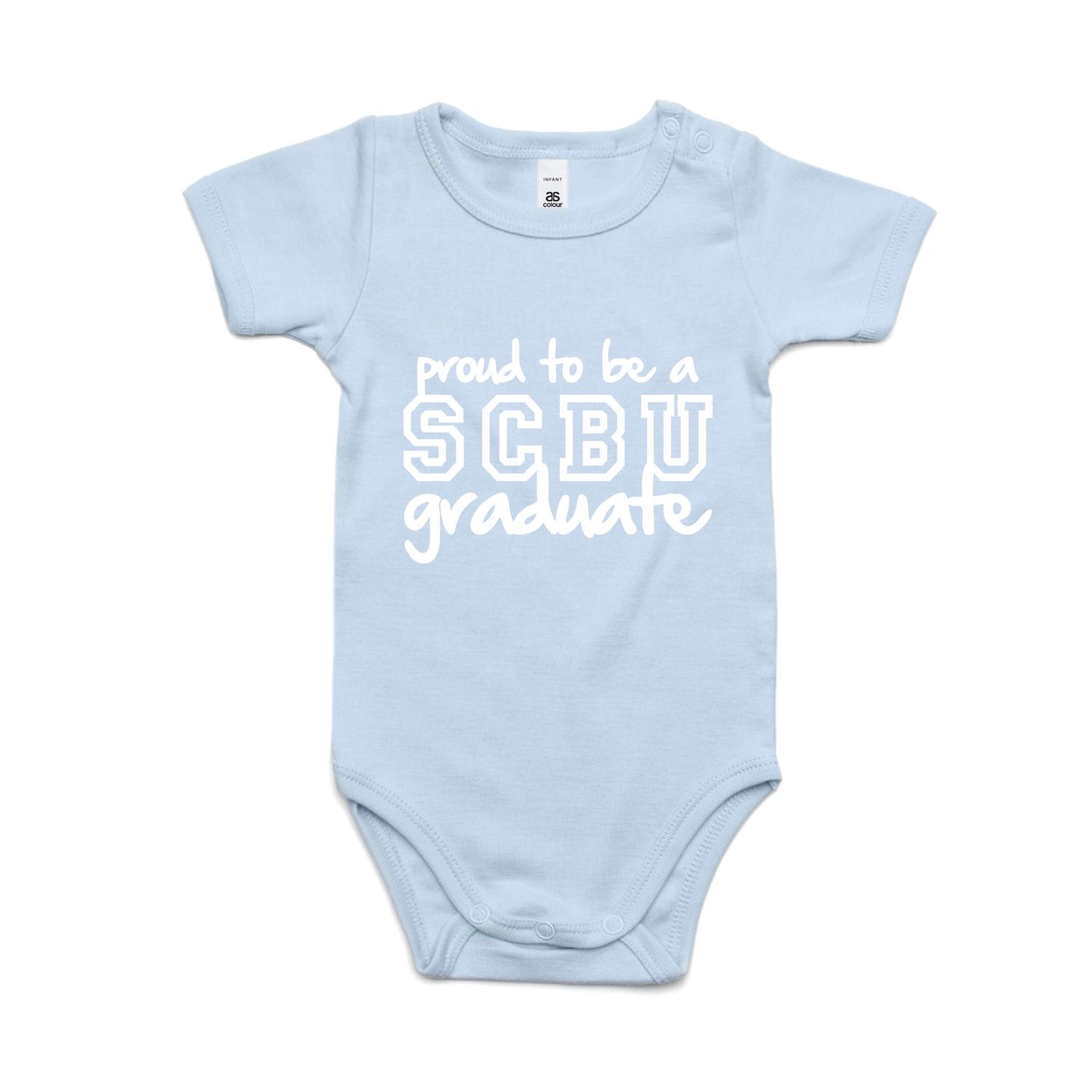 SCBU Grad Non-Dated Onesie, Colour: Baby Blue