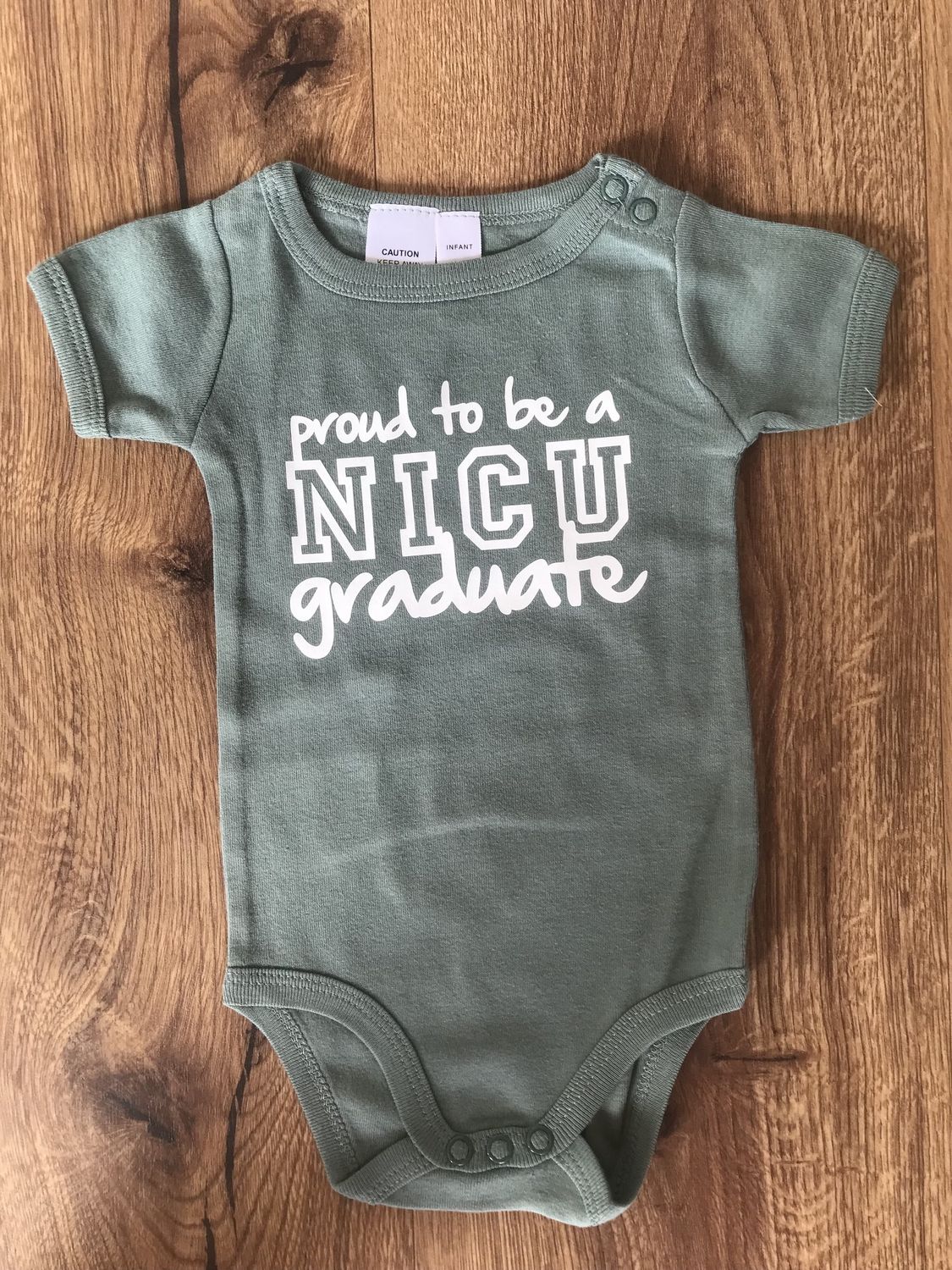 NICU Grad Non-Dated Onesie, Colour: Sage Green