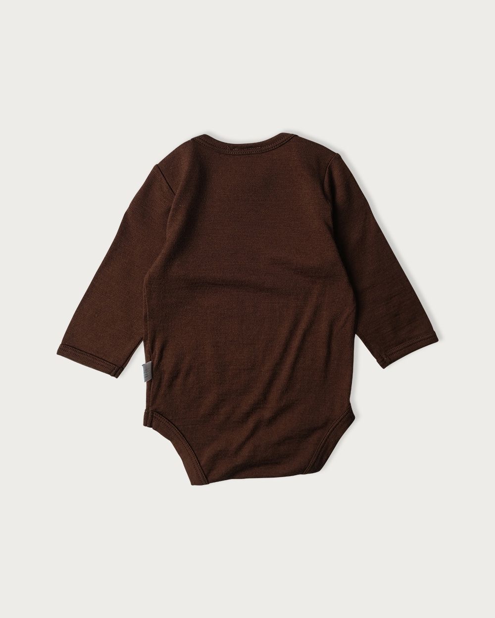 Babu Merino Long Sleeve Bodysuit, Colour: Chocolate, Size: Prem