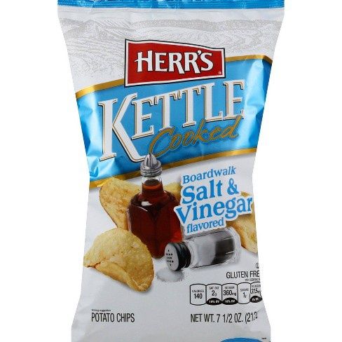 HERR'S SALT &amp; VINEGAR KETTLE CHIPS