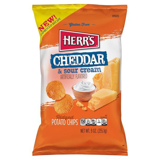 HERR'S CHEDDAR &amp; SOUR CREAM CHIPS