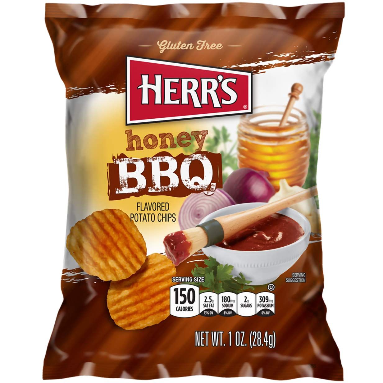 HERR'S RIPPLE HONEY BBQ CHIPS